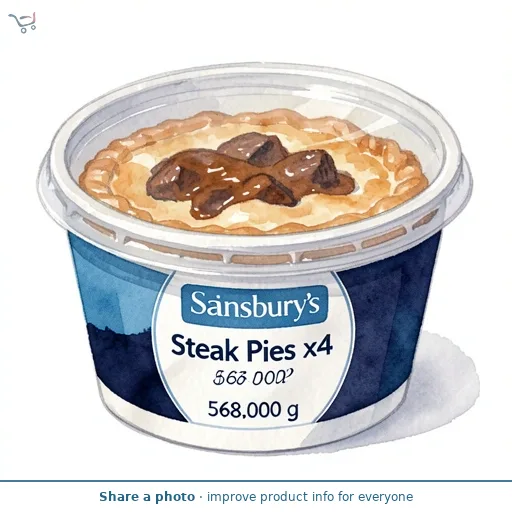 Sainsbury's Steak Pies x4 568g
