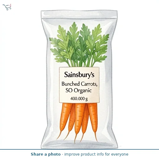 Sainsbury's Bunched Carrots, SO Organic 400g