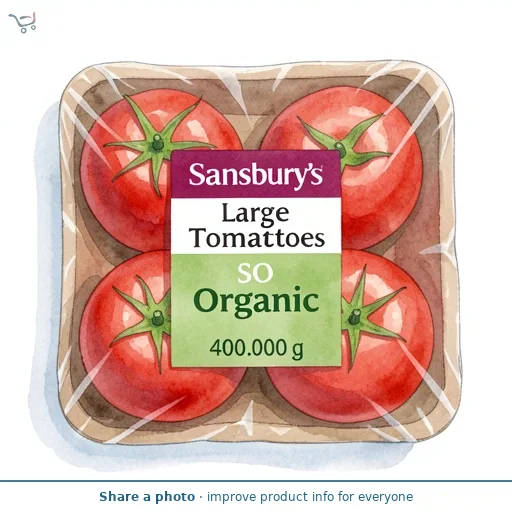 Sainsbury's Large Tomatoes, SO Organic 400g