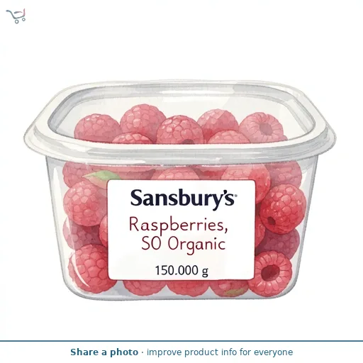 Sainsbury's Raspberries, SO Organic 150g