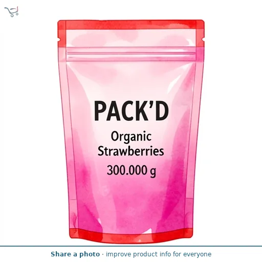 PACK'D Organic Strawberries 300g