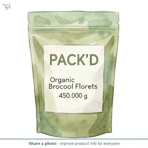 PACK'D Organic Broccoli Florets 450g