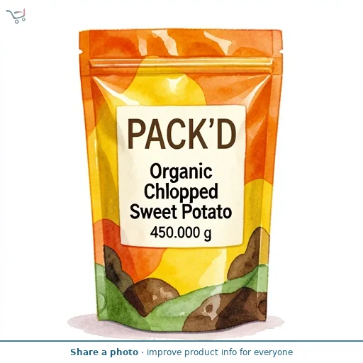 PACK'D Organic Chopped Sweet Potato 450g