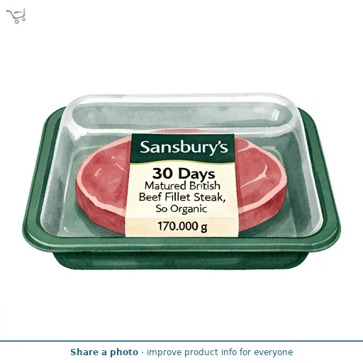 Sainsbury's 30 Days Matured British Beef Fillet Steak, So Organic 170g