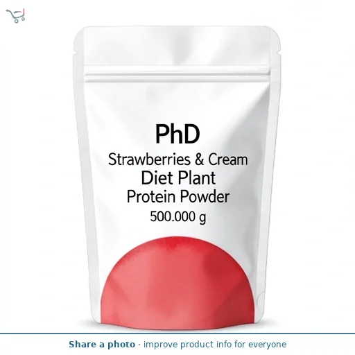 PhD Strawberries & Cream Diet Plant Protein Powder 500g