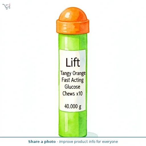 Lift Tangy Orange Fast Acting Glucose Chews x10 40g