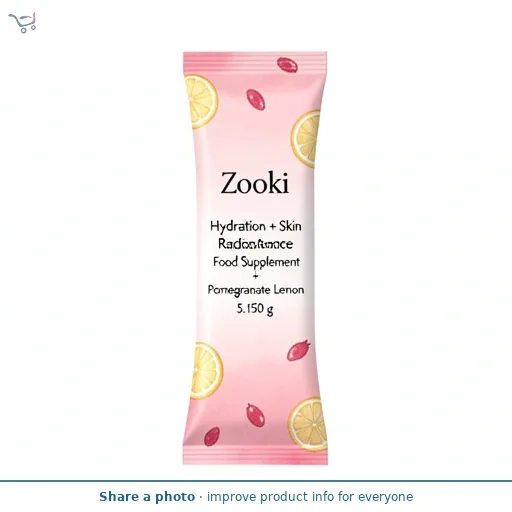Zooki Hydration + Skin Radiance Food Supplement Pomegranate Lemon 5.15g