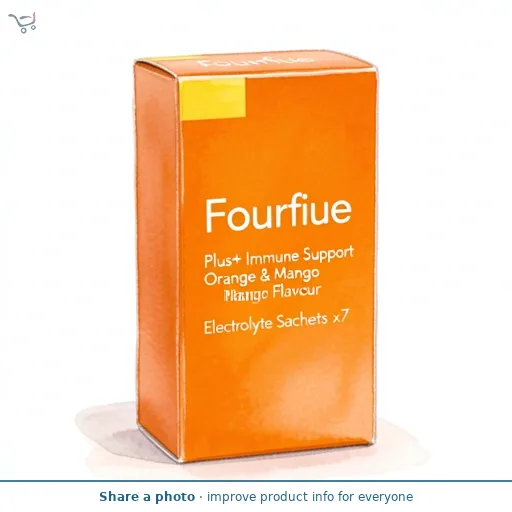 Fourfive Plus+ Immune Support Orange & Mango Flavour Electrolyte Sachets x7