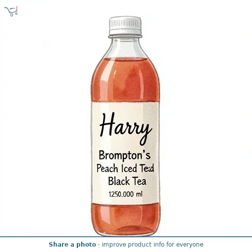 Harry Brompton's Peach Iced Tea British Brewed Black Tea 1.25L