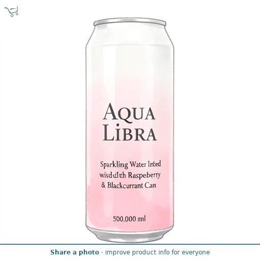 Aqua Libra Sparkling Water Infused with Raspberry & Blackcurrant Can 500ml