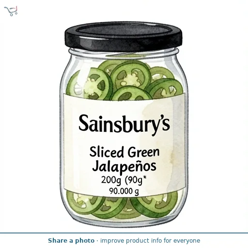 Sainsbury's Sliced Green Jalapeños 200g (90g*)