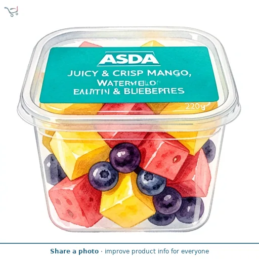 ASDA Juicy & Crisp Mango, Watermelon & Blueberries 220g