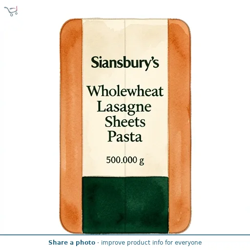 Sainsbury's Wholewheat Lasagne Sheets Pasta 500g