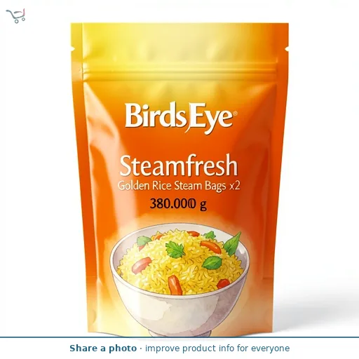 Birds Eye Steamfresh Golden Rice Steam Bags x2 380g