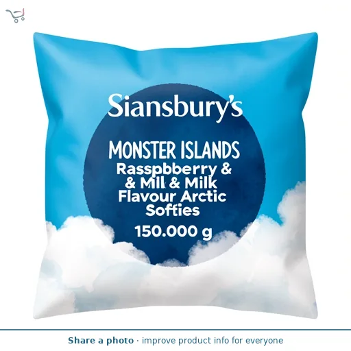 Sainsbury's Monster Islands Raspberry & Milk Flavour Arctic Softies 150g