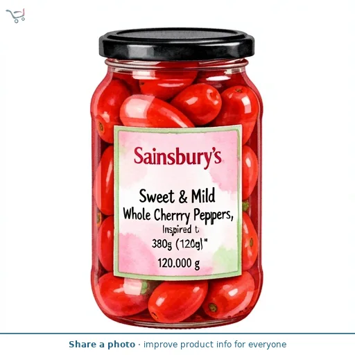 Sainsbury's Sweet & Mild Whole Cherry Peppers, Inspired to Cook 380g (120g*)