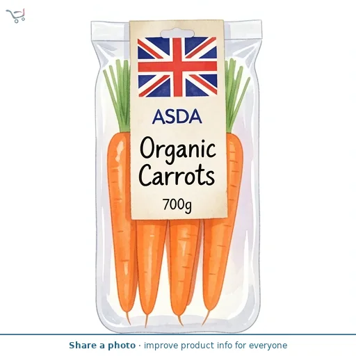 ASDA Organic Carrots 700g