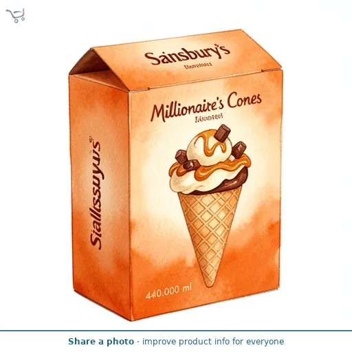 Sainsbury's Millionaire's Cones 4x110ml