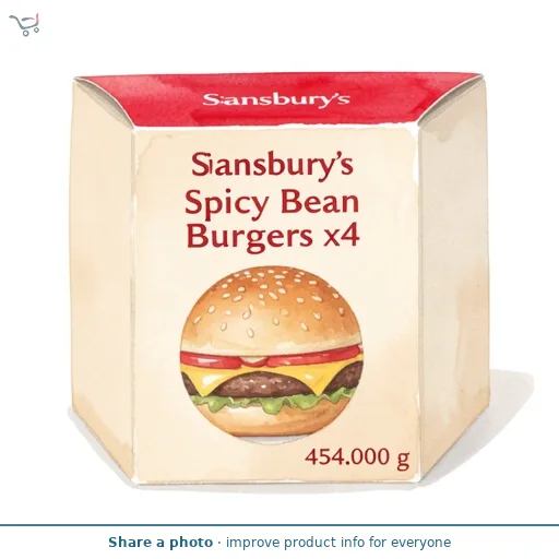 Sainsbury's Spicy Bean Burgers x4 454g