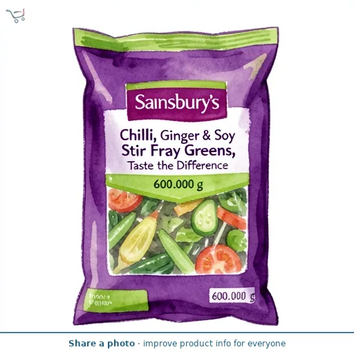 Sainsbury's Chilli, Ginger & Soy Stir Fry Greens, Taste the Difference 600g
