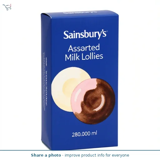Sainsbury's Assorted Milk Lollies 8x35ml