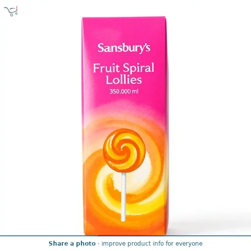 Sainsbury's Fruit Spiral Lollies 5x70ml