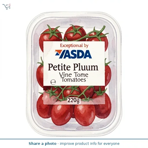 Exceptional by ASDA Petite Plum Vine Tomatoes 220g