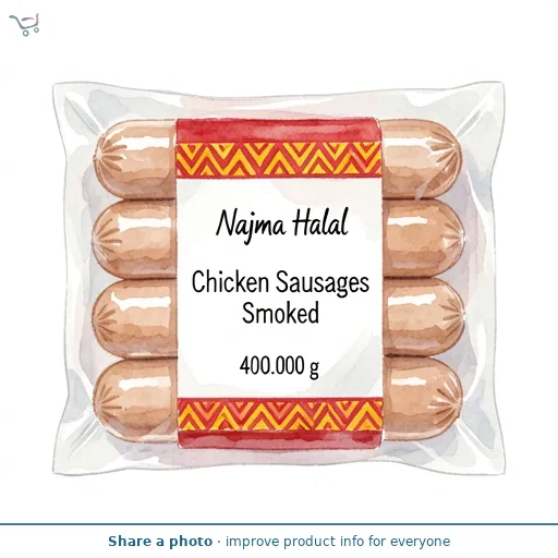 Najma Halal Chicken Sausages Smoked 400g