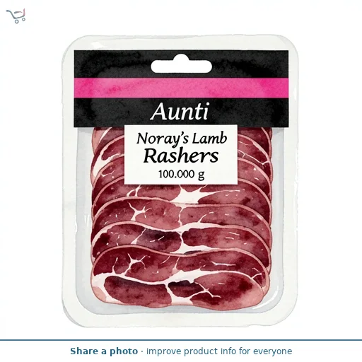 Aunty Noray's Lamb Rashers 100g
