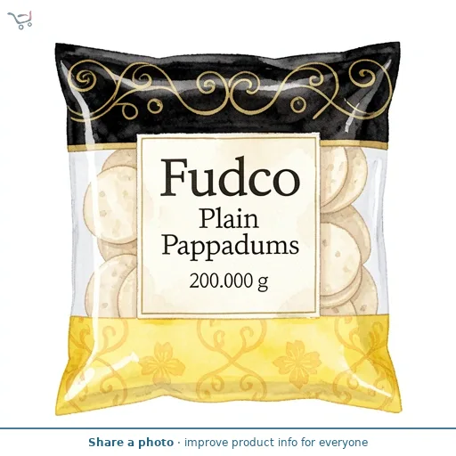 Fudco Plain Pappadums 200g