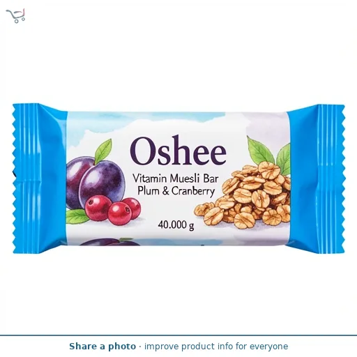 Oshee Vitamin Muesli Bar Plum & Cranberry 40g