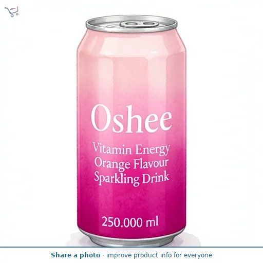 Oshee Vitamin Energy Orange Flavour Sparkling Drink 250ml