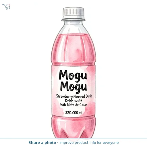 Mogu Mogu Strawberry Flavored Drink with Nata de Coco 320ml