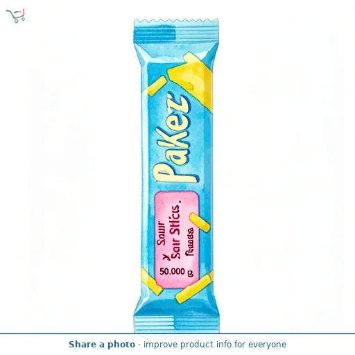 Paskesz Sour Sticks, Raspberry 50g