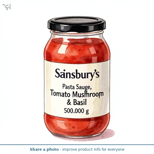 Sainsbury's Pasta Sauce, Tomato Mushroom & Basil 500g