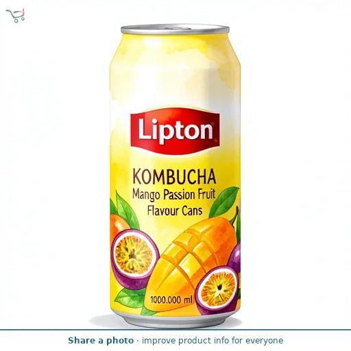 Lipton Kombucha Mango Passion Fruit Flavour Cans 4 x 250ml