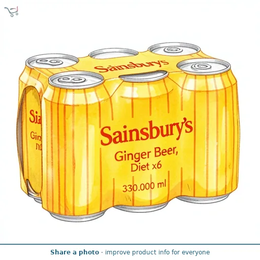 Sainsbury's Ginger Beer, Diet x6 330ml
