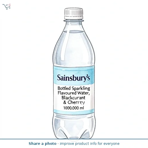 Sainsbury's Bottled Sparkling Flavoured Water, Blackcurrant & Cherry 1L