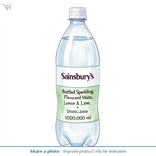Sainsbury's Bottled Sparkling Flavoured Water, Lemon & Lime 1L