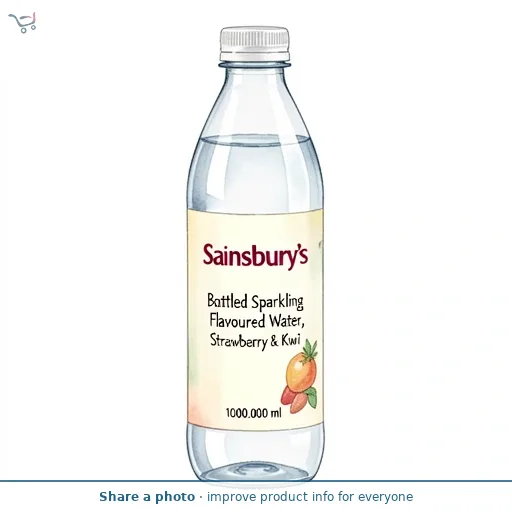 Sainsbury's Bottled Sparkling Flavoured Water, Strawberry & Kiwi 1L