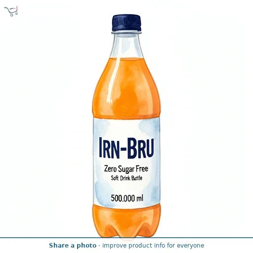 Irn-Bru Zero Sugar Free Soft Drink Bottle 500ml