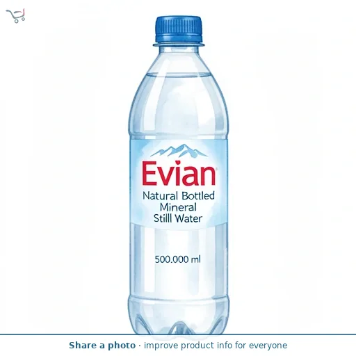 Evian Natural Bottled Mineral Still Water 500ml