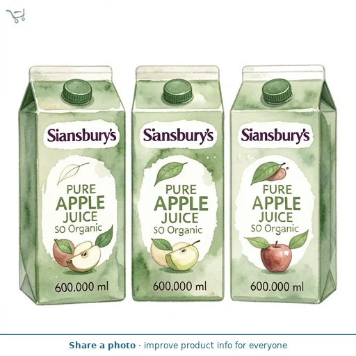 Sainsbury's Pure Apple Juice, SO Organic 3x200ml