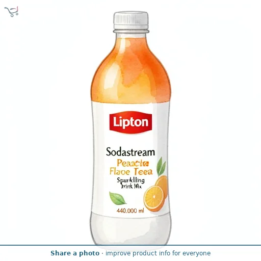 Lipton Sodastream Peach Flavour Ice Tea Sparkling Drink Mix 440ml