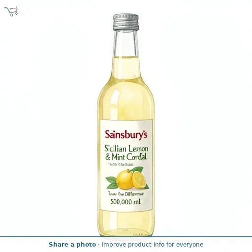 Sainsbury's Sicilian Lemon & Mint Cordial, Taste the Difference 500ml