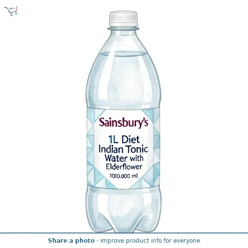 Sainsbury's 1L Diet Indian Tonic Water with Elderflower