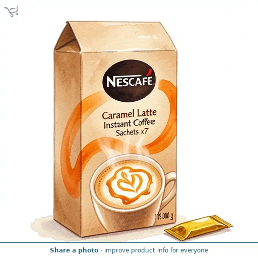 Nescafe Caramel Latte Instant Coffee Sachets x7 119g