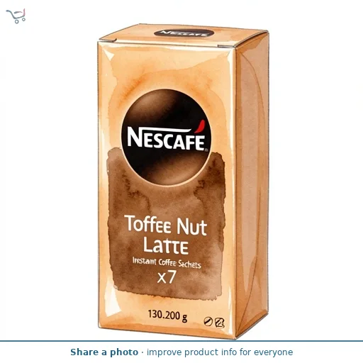 Nescafe Toffee Nut Latte Instant Coffee Sachets x7 130.2g