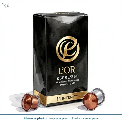 L'OR Nespresso Compatible Espresso Ristretto Aluminium Coffee Capsules Intensity 11, x10