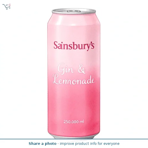 Sainsbury's Gin & Rose Lemonade 250ml